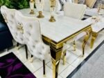 Novus Cream & Gold Marble Table - All Sizes