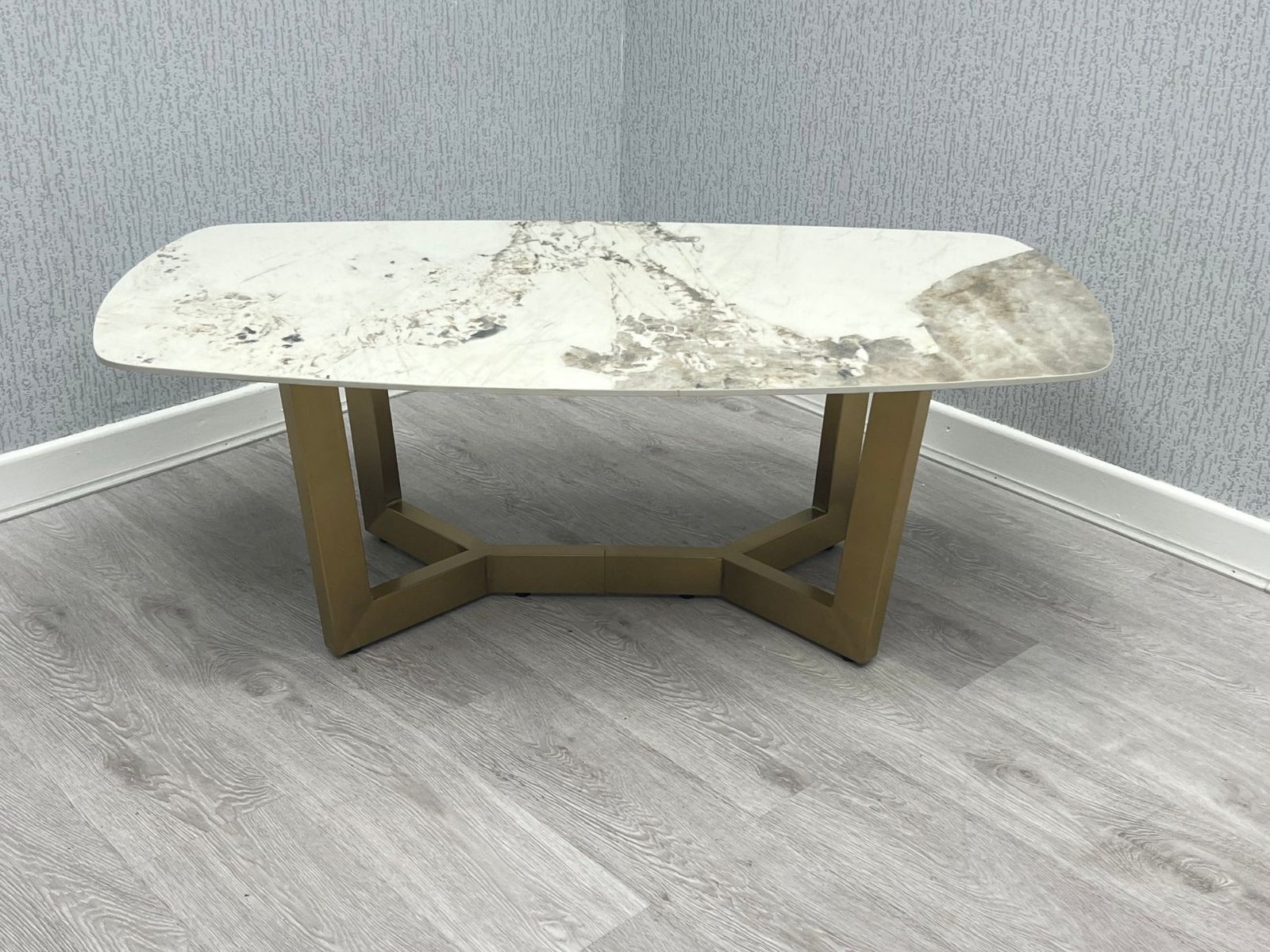 Sorrento Oval Ceramic Gold Coffee Table Sorrento Oval Ceramic Gold Coffee Table