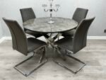 Tokyo Round Dining Set (Table & 4 Chairs)