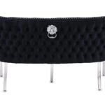 Palisade Black Velvet Bench