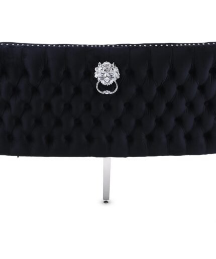 Palisade Black Velvet Bench