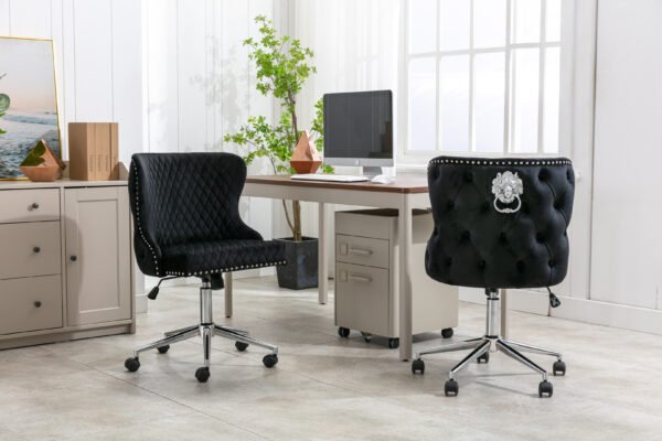 Valentino Black Velvet Office Chair Valentino Black Velvet Office Chair