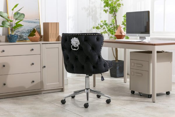 Valentino Black Velvet Office Chair Valentino Black Velvet Office Chair