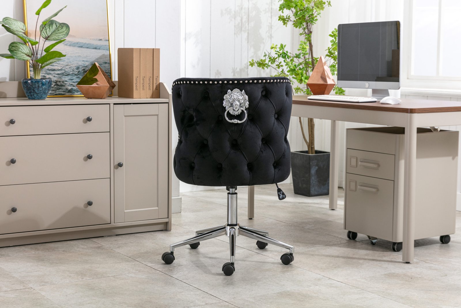 Valentino Black Velvet Office Chair Valentino Black Velvet Office Chair