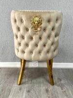 Valentino Mink Gold Lion Velvet Chair