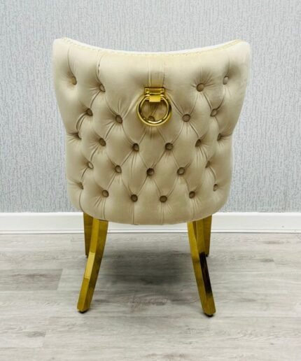 Valentino Mink Gold Velvet Chair
