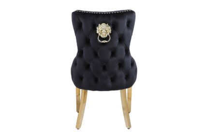 Victoria Black Gold Dining Chair