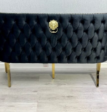 Victoria Black Gold Luxury Bench