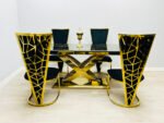 Vienna Black & Gold Dining Chair