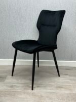 Windsor Black Velvet Chair