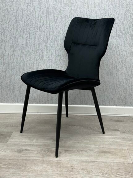 Windsor Black Velvet Chair