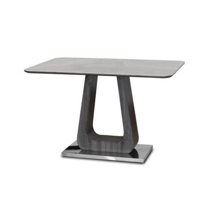 Zermatt 120cm Dining Table (120cm Fixed Top) (Grey Ceramic)