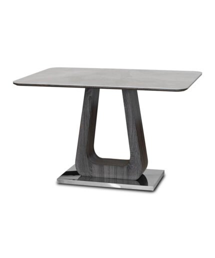 Zermatt 120cm Dining Table (120cm Fixed Top) (Grey Ceramic)