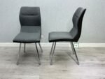 Zermatt Dining Chair (Grey PU with Grey Fabric)
