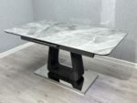 Zermatt Extendable Dining Table(160 - 200) (Grey Ceramic) with 6 Zermatt Chairs
