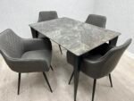 Bellini Dining Table Black & Gold / Cream & Gold With/Without Arden Chairs - Image 7