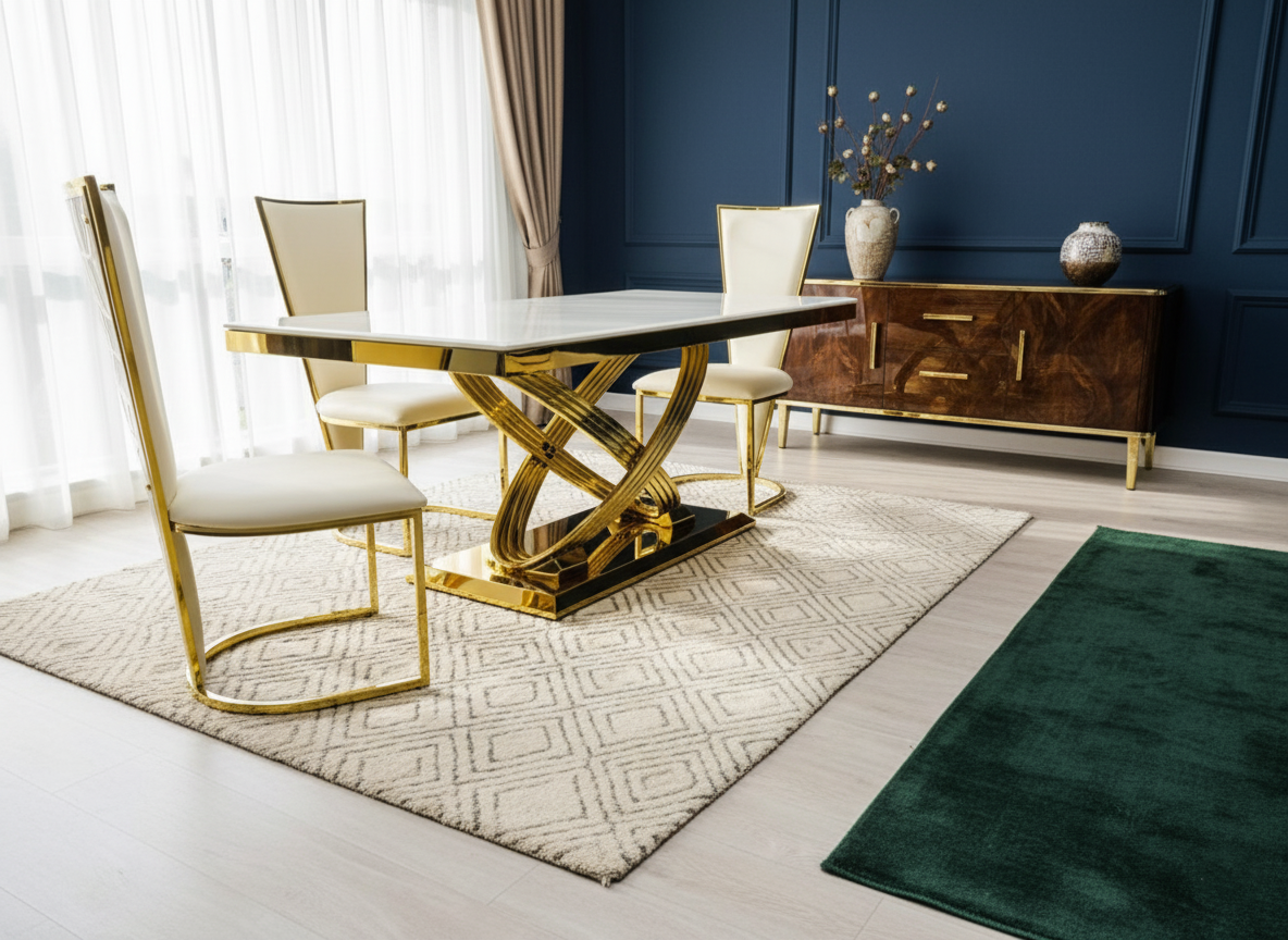 gold table set from luxury house bradford