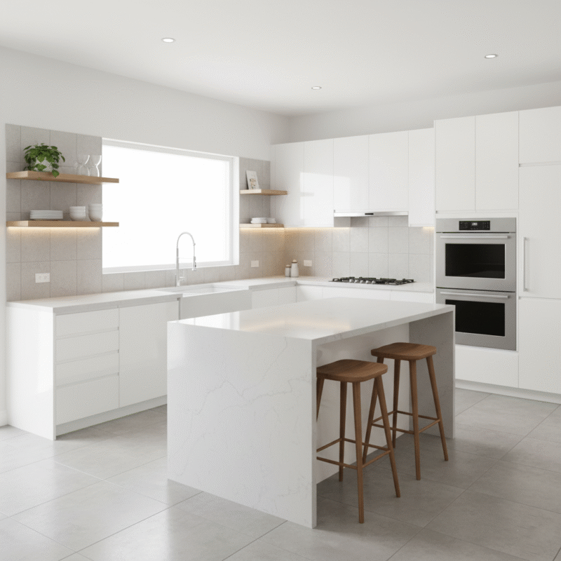 white gloss kitchen in bradford
