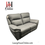 Montana Ritz Leather Recliner Sofa in Grey Taupe Modern Style
