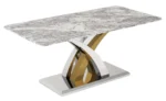 The Lucy Coffee Table is a bold centrepiece that blends sculptural elegance with modern luxury. Featuring a square marble top and a striking interwoven metal base in chrome and gold finishes, it’s designed to elevate any living space with artistic flair and premium materials. This table is part of the Lucy Collection, which includes a matching Dining Table, Console Table, and Lamp Table, all available with the same signature base and a wide range of interchangeable tops. Whether placed in a luxury lounge, a designer apartment, or a modern showroom, the Lucy Coffee Table delivers timeless style and everyday functionality.