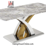 The Lucy Coffee Table is a bold centrepiece that blends sculptural elegance with modern luxury. Featuring a square marble top and a striking interwoven metal base in chrome and gold finishes, it’s designed to elevate any living space with artistic flair and premium materials. This table is part of the Lucy Collection, which includes a matching Dining Table, Console Table, and Lamp Table, all available with the same signature base and a wide range of interchangeable tops. Whether placed in a luxury lounge, a designer apartment, or a modern showroom, the Lucy Coffee Table delivers timeless style and everyday functionality.