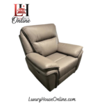 Montana Ritz Leather Recliner Sofa in Brown Taupe Modern Style