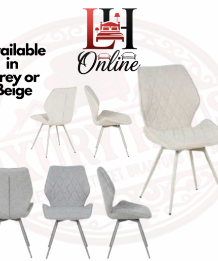 Cambridge Grey Sintered Stone Extendable Table with 4 Fixed Quilted Chairs