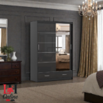 Florence Sliding Wardrobes Door Kit | High Gloss with Drawers | 3 Sizes - Image 7