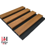 Decorative wood and marble effect wall slats for luxury interior feature walls.
