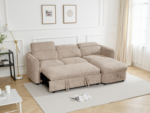 Modern U-Shape Convertible Sleeper Sofa Bed with Dual Storage - Image 2