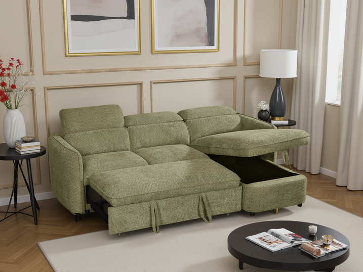 Beehive Furniture Catalogue July 2026 (1)-251 Modern U-Shape Convertible Sleeper Sofa Bed with Dual Storage - Image 1