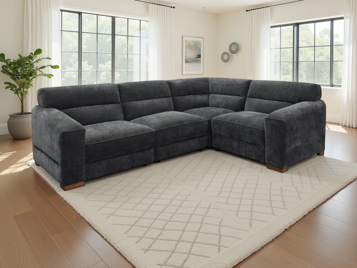 Beehive Furniture Catalogue July 2026 (1)-50 Lincoln Channeled Corner Sectional - Image 1