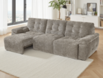Hampton Tufted Electric Power-Extending 3-Seater Sofa