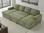Grid-Tufted Modern Corner Sleeper Sofa Bed with Storage Chaise (Copy) (Copy) (Copy) (Copy)