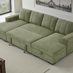 Grid-Tufted Modern Corner Sleeper Sofa Bed with Storage Chaise (Copy) (Copy) (Copy) (Copy)