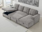 Grid-Tufted Modern Corner Sleeper Sofa Bed with Storage Chaise (Copy) (Copy) (Copy) (Copy) - Image 2