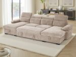 Modern U-Shaped Sectional Sofa Bed with Dual Storage - Image 2
