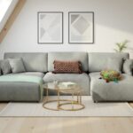 Modern U-Shaped Sectional Sofa Bed with Dual Storage