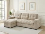 Modern Sectional Sofa Bed with Pull-Out Sleeper