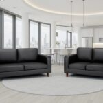 Modern Faux Leather Sofa Set
