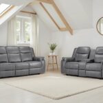Luxury Faux Leather Power Reclining Sofa Set