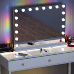 VANITII Glowy RGB Vanity Mirror with Bluetooth Speaker & Smart Touch Control