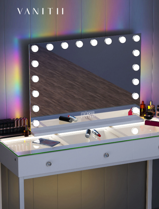 Screenshot 2026-08-29 100742 VANITII Glowy RGB Vanity Mirror with Bluetooth Speaker & Smart Touch Control - Image 1