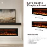 Lava Electric Fireplace Insert with Wi-Fi App Control & 3-Color Top Light