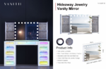 Marilyn Hollywood Mirror with Bluetooth Speaker, Power Socket & USB Ports