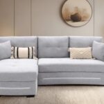 Functional Sofa Bed (Right) – Light Grey