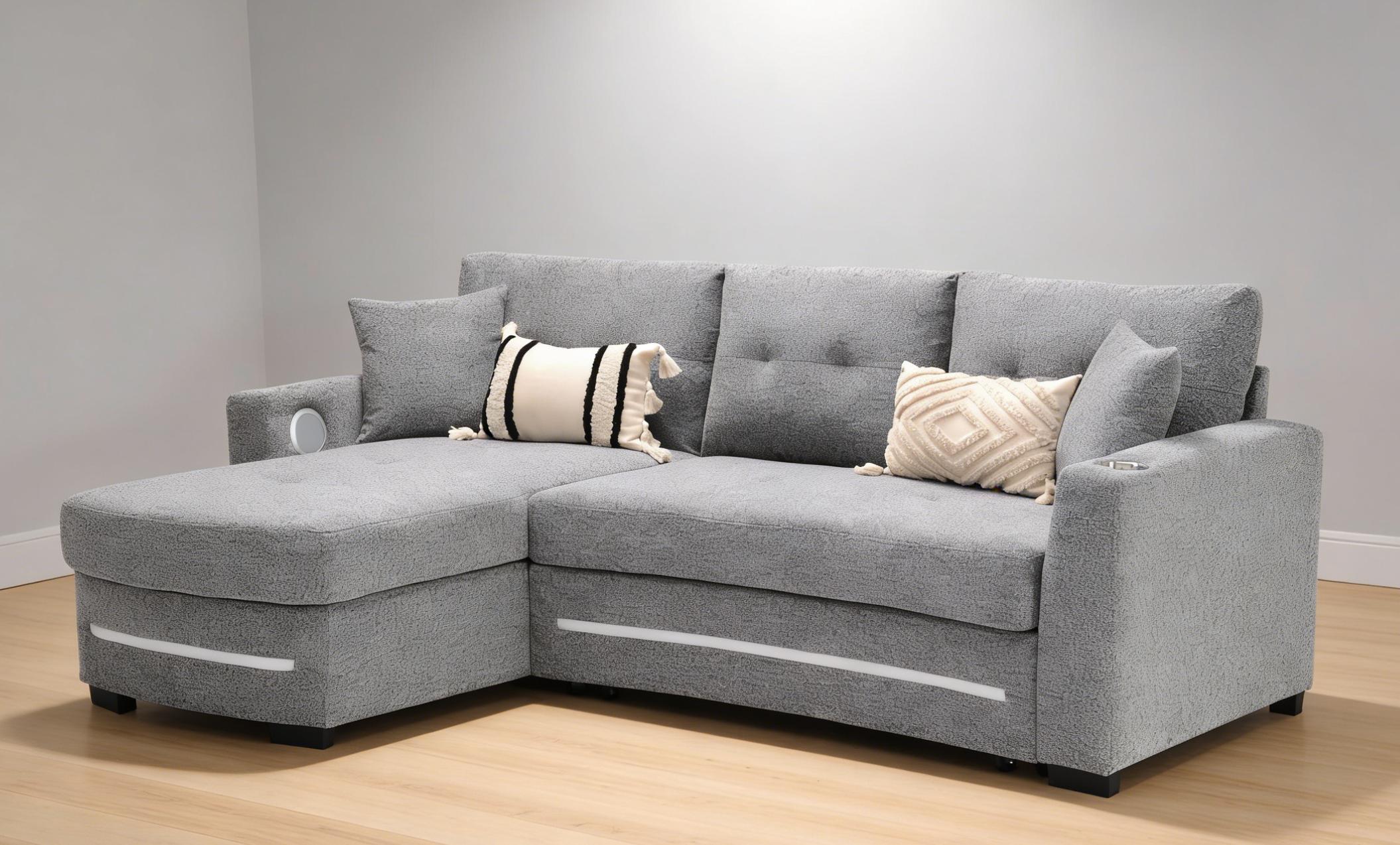 p35_main_img-152 Functional Sofa Bed (Left) – Dark Grey - Image 1